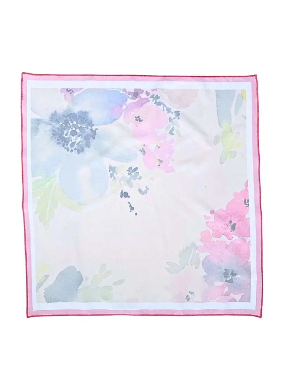 Watercolor Floral Square Scarf 48x48cm | Custom Design Bandana NWOT